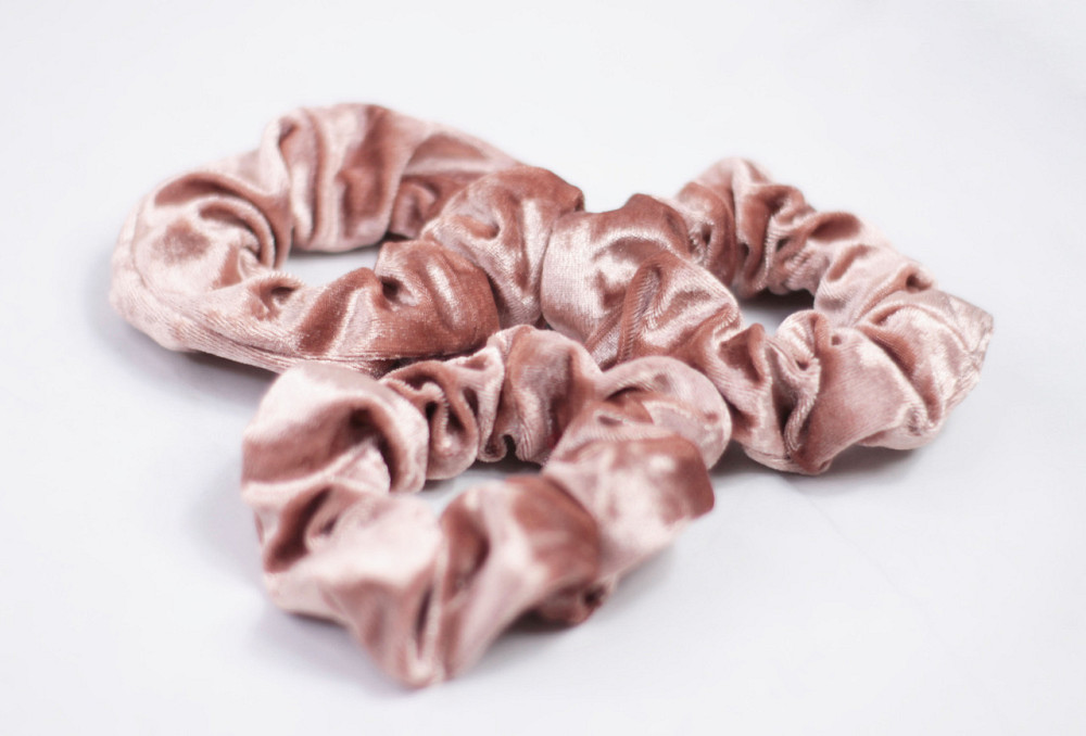 Набір гумок для волосся велюровий Пудровий Харків - фото 3