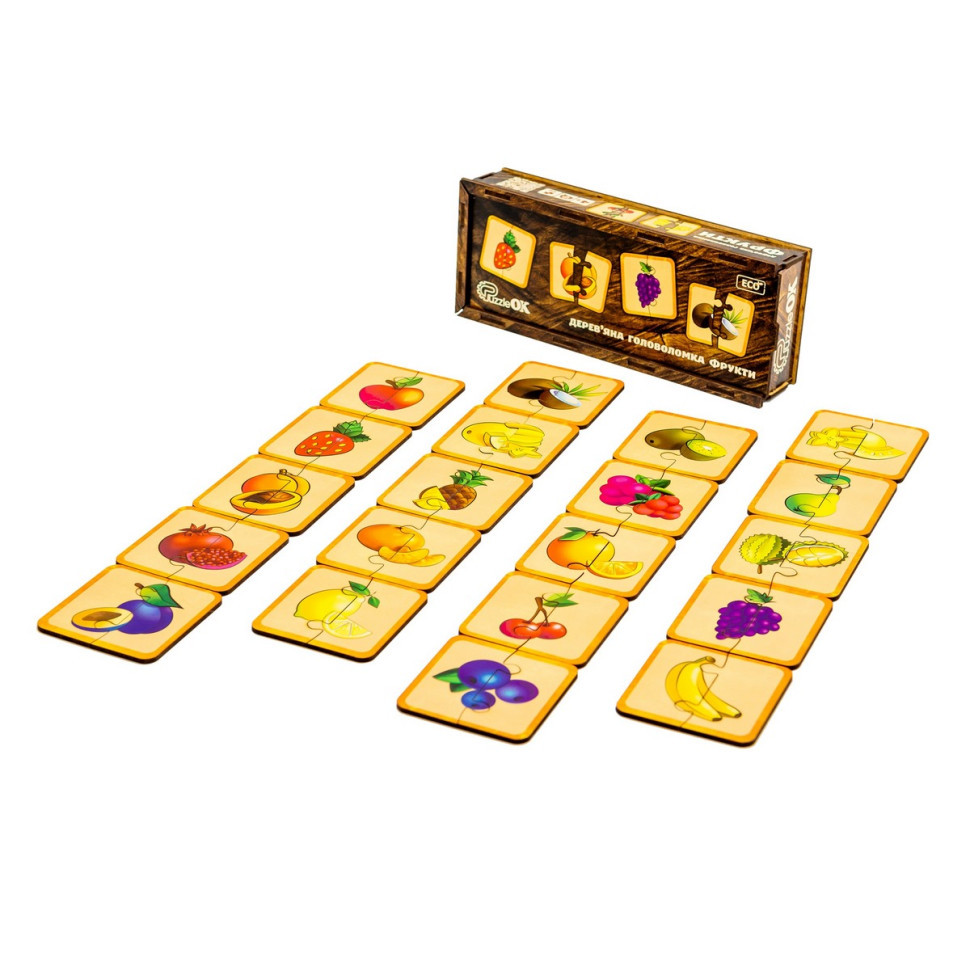 Дерев'яна головоломка "Фрукти" Puz-36359, 40 елементів Вінниця - фото 2