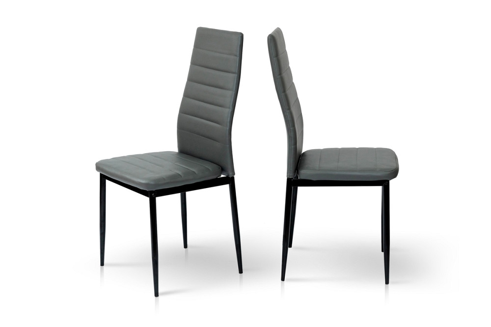 Стілець Ріо, чорний/ шкірзам сірий Київ - фото 3