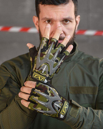 Рукавички тактичні чоловічі безпалі M-PACT Mechanix Одесса - изображение 2