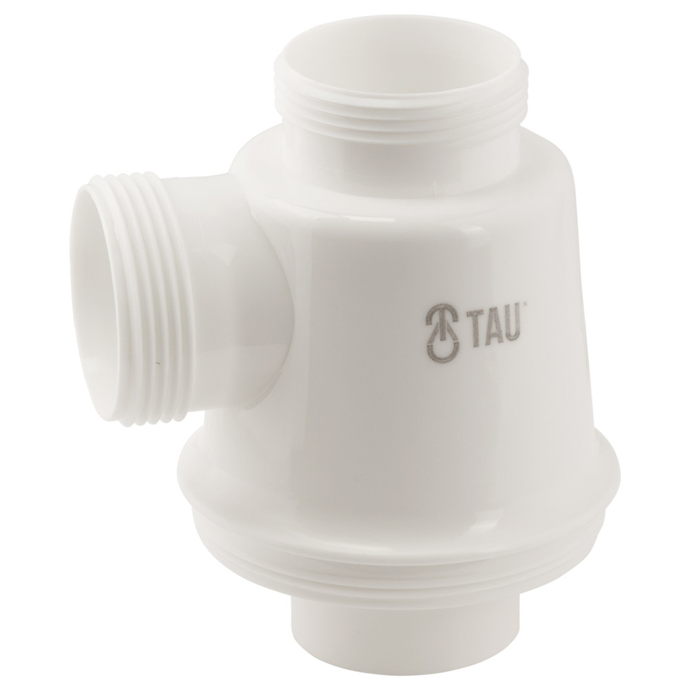 TAU Сифон для кухонной мойки с пластиковым выпуском 3½" выводом под стир. машину квадратным пер Киев - изображение 2