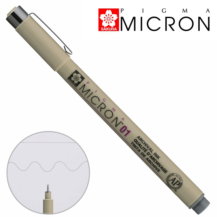 Линер PIGMA MICRON (0.1), 0,25мм, Серый, Sakura Киев - изображение 1