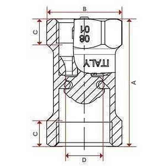 Клапан обратного хода воды ITAP 1″ BLOCK 101 (000003335) Киев