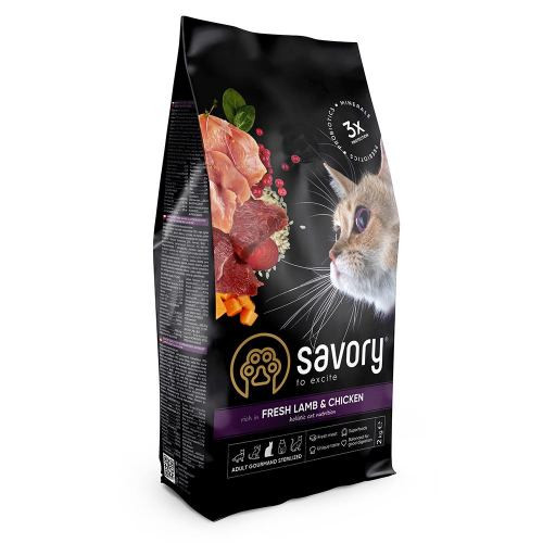 Корм сухой Savory Adult Cat Steril Fresh Lamb and Chicken для стерилизованных кошек с ягнятиной и курицей 2 кг Киев - изображение 1