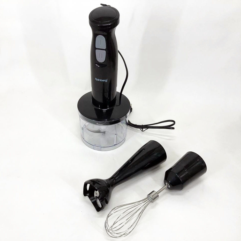 Блендер з тихим режимом Rainberg RB-2243, Блендер для кухні подрібнювач з чашею Блендери насадками CP-88 Львів - фото 2