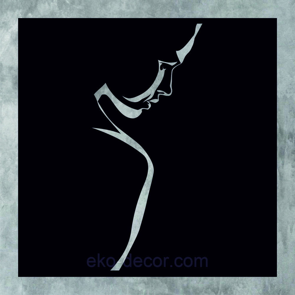 Декоративне настінне Панно «Сілует жінки», Декор на стіну 90*90 см, Чорний Київ - фото 9