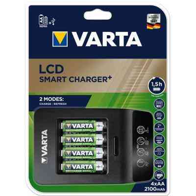 Зарядное устройство для аккумуляторов Varta LCD Smart Plus CHARGER +4*AA 2100 mAh (57684101441) Винница