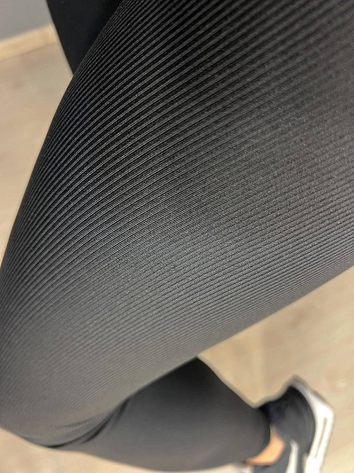 Лосини жіночі Kenalin D2 корсет на гачках в рубчик тонкі чорні, чорний, SM Київ - фото 16