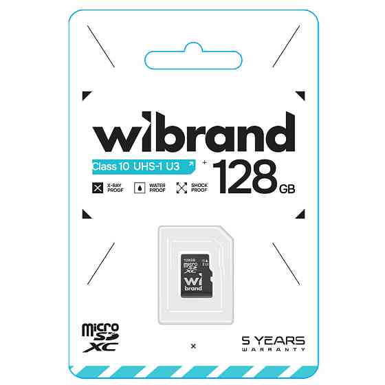Карта пам'яті microSDXC Wibrand 128ГБ клас 10 Київ