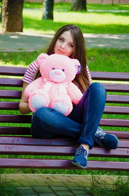 Плюшевий ведмедик М'яка іграшка Бойд 70 см Рожевий Тернопіль - фото 4