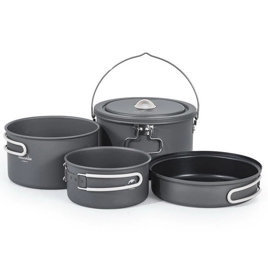 Набор посуды Naturehike CNH22CJ002 2 кастрюли котелок сковородка LQ-52 Львов - изображение 3