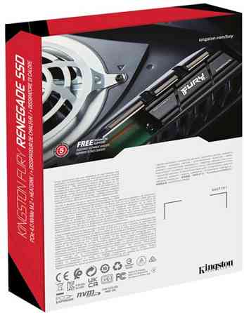 Накопичувач SSD 4.0TB Kingston Fury Renegade with Heatsink M.2 2280 PCIe 4.0 x4 NVMe 3D TLC (SFYRDK/4000G) ( Харків