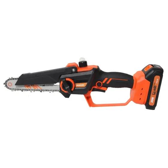 Аккумуляторная цепная мини пила Rebiner RCSA-20/20Li 20В с 2 аккумуляторами и кейсом Литва Львов