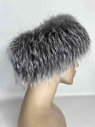 Меховая повязка на голову женская чернобурка Харьков