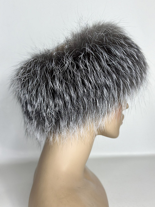 Меховая повязка на голову женская чернобурка Харьков - изображение 3