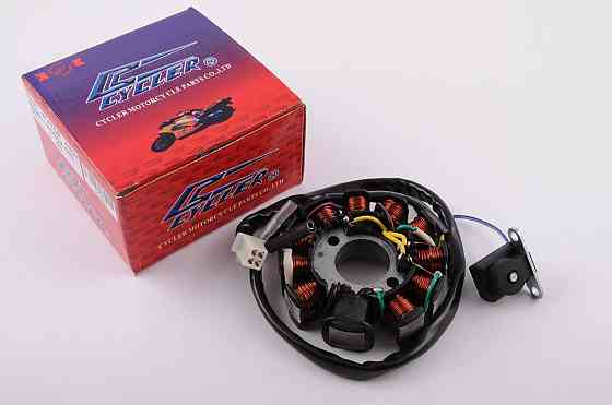 Статор генератора скутер 4 Т китай 125/150 (10+1 катушек) Мукачево