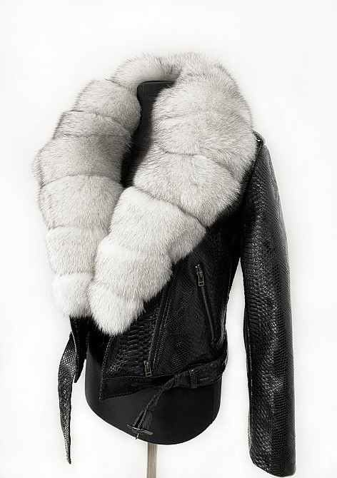 Куртка косуха демісезонна з натуральним хутром песця р 44 Харків - фото 3