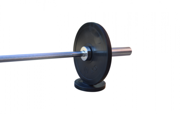 Обгумована штанга на 50 кг з олімпійським грифом Гантелі, гирі, штанги та диски металеві розбірні Київ - фото 7