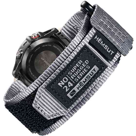 Ремешок для часов Hemsut HS121 Super Strong Nylon Garmin Grey 20 mm SBR Киев