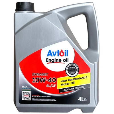 Моторное масло AVTOIL Engine oil DYNAMIC 10W40 4л (AV195685) Винница - изображение 1