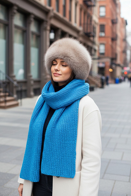 Шапка меховая женская кубанка Шарлотта Светлый Соболь Харьков - изображение 3