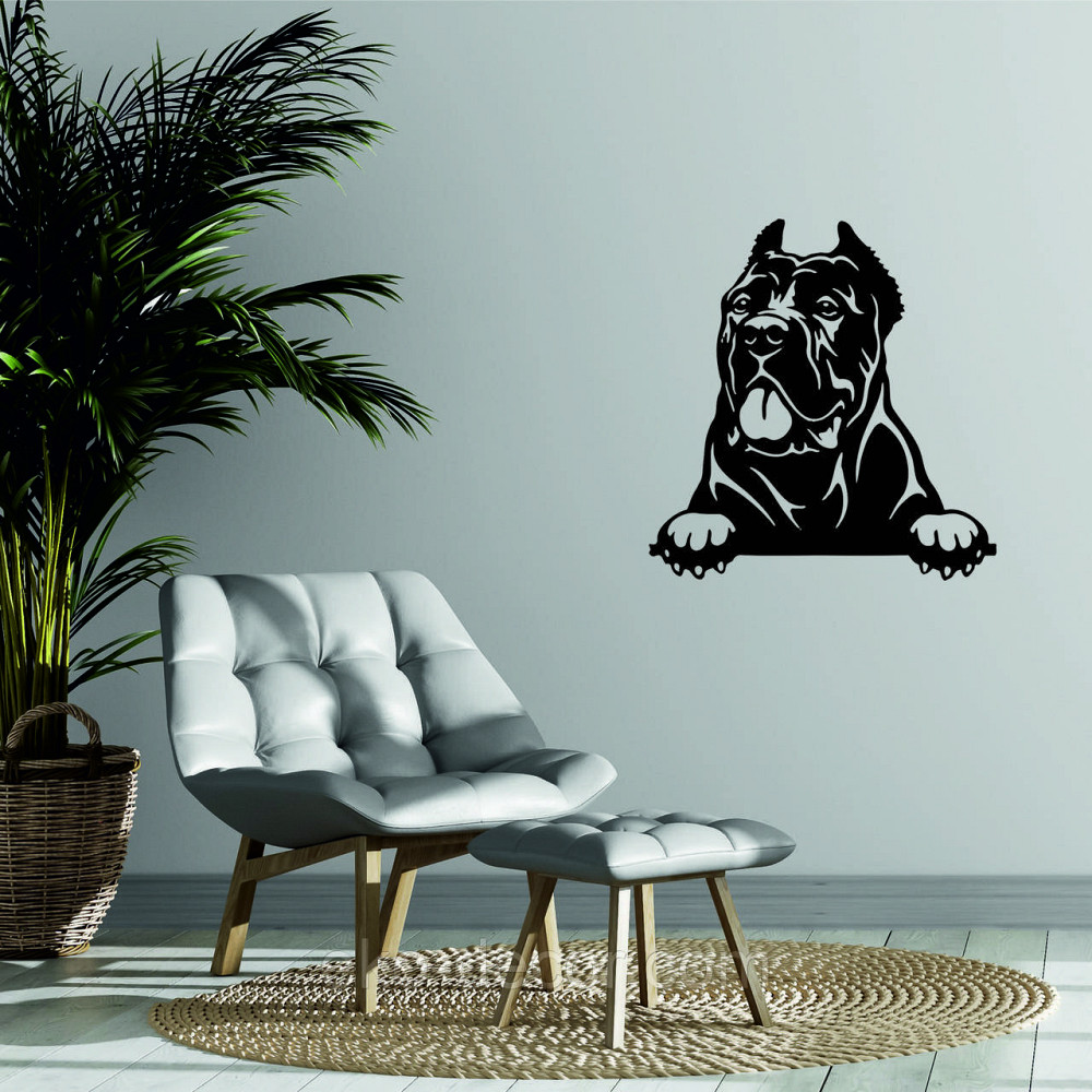 Декоративное настенное Панно «Кане-корсо», Декор на стену 90*86 см, Черный Киев - изображение 1