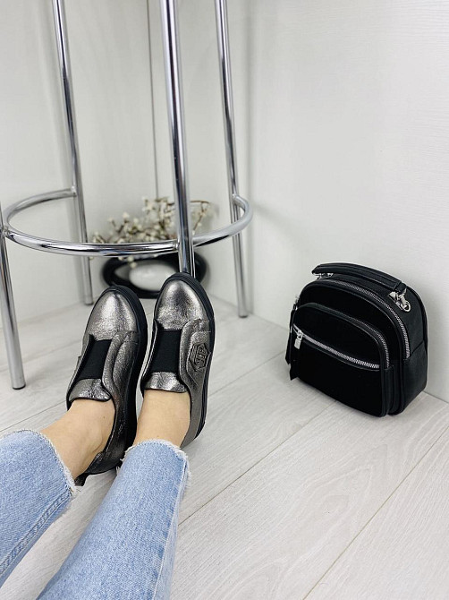 SOTHBY'S Сліпони жіночі Sothby 's C-538 срібло (весна-осінь, шкіра натуральна) (3374)38р. Коломыя - изображение 3