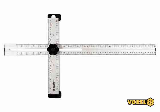 Кутник алюмінієвий регулювальний VOREL : 600 х 320 мм, з розмітками кутів 30-75° [6/12] Одеса