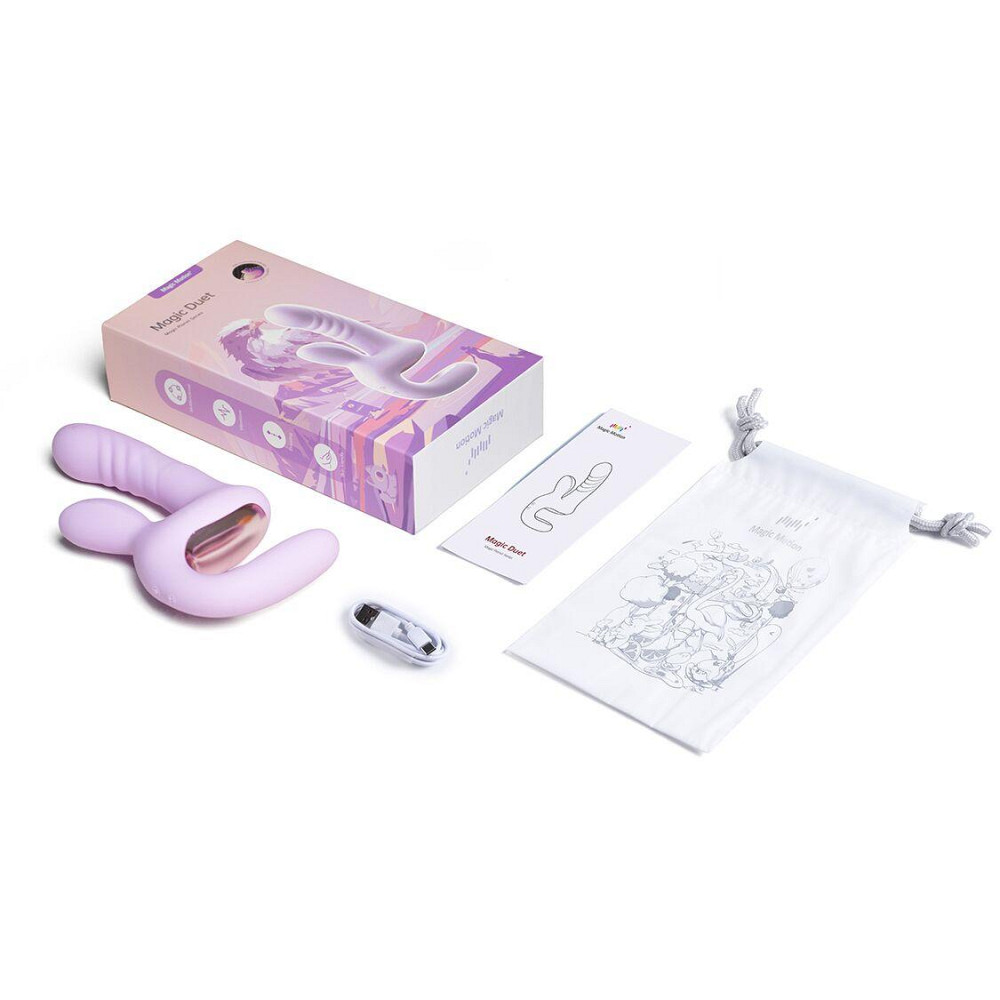 Смарт-пульсатор Magic Motion Magic Duet Purple, 10 режимів пульсацій, 10 режимів вибрації Sex Aura Київ - фото 10