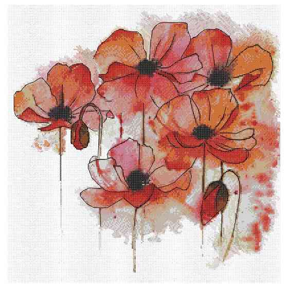 Набір для вишивання хрестиком "Акварельна фантазія" AH-178 28х28 см Вінниця