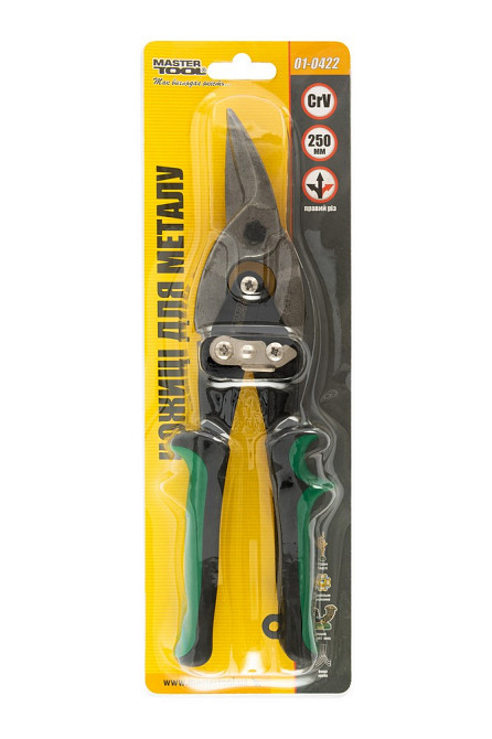 MASTERTOOL Ножиці для металу MASTERTOOL CrV 250 мм правий різ 01-0422 Коломыя - изображение 9