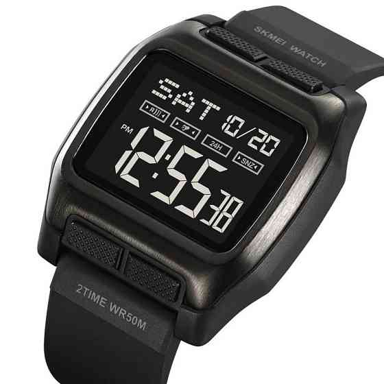 Годинники чоловічі спортивні з крокоміром SKMEI 2193BKBK, Годинники наручні електронні для хлопців FG-76 Івано-Франківськ