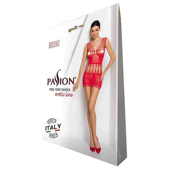Бодістокінг мінісукня з метеликами Passion BS090 One Size red Sex Aura Київ