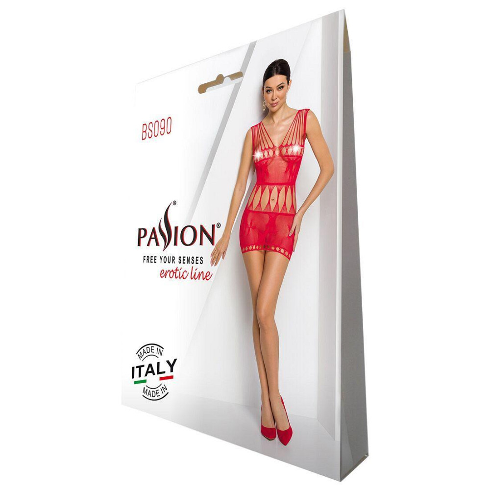Бодістокінг мінісукня з метеликами Passion BS090 One Size red Sex Aura Київ - фото 6