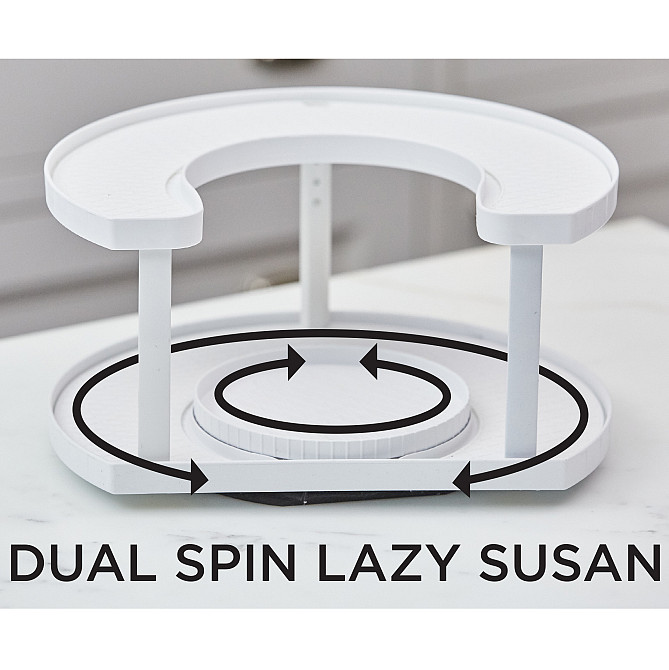 Спецовница Spice Spinner Two-Tiered Spice Organizer, Поворотная подставка для специй, Карусель для специй KY-22 Львов - изображение 6