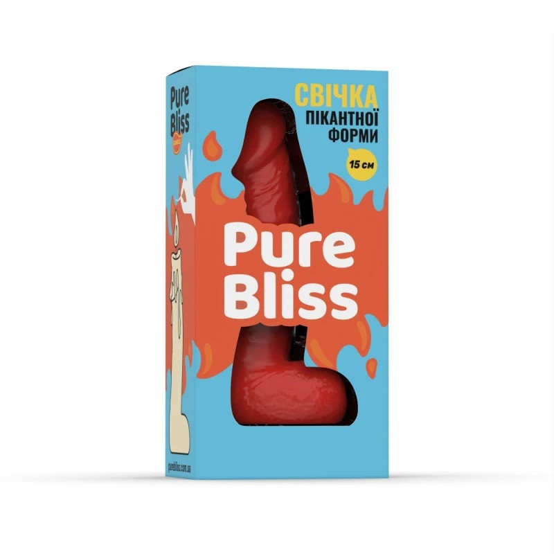 Свічка пікантної форми Pure Bliss MINI Red червона, 15 см Sex Aura Київ - фото 8