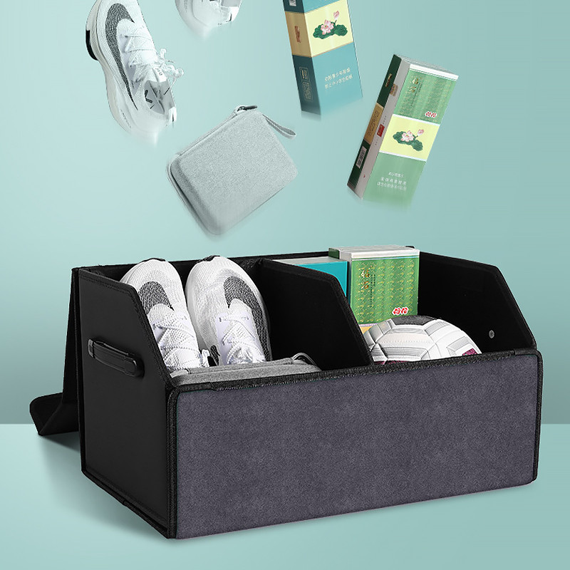 Автомобильный органайзер 5699 Gray компактный вместительный два отдела для хранения на магнитах с ручкой 66*32*29 см Киев - изображение 3