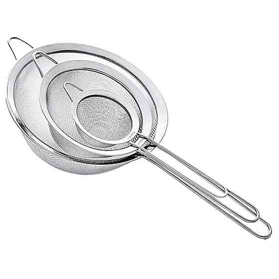 Набор ситечек для чая и муки из нержавеющей стали 3 шт. Киев