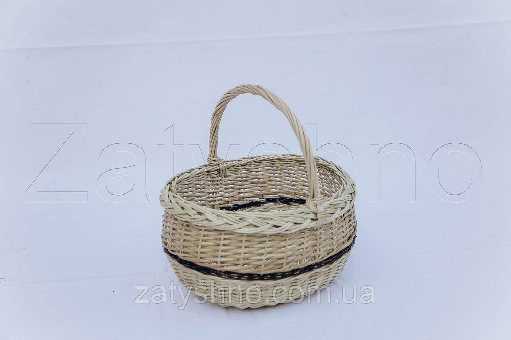 Плетеная корзина на Пасху из лозы | корзина на Пасху | корзинка пасхальная | кошик на пасху Киев - изображение 1