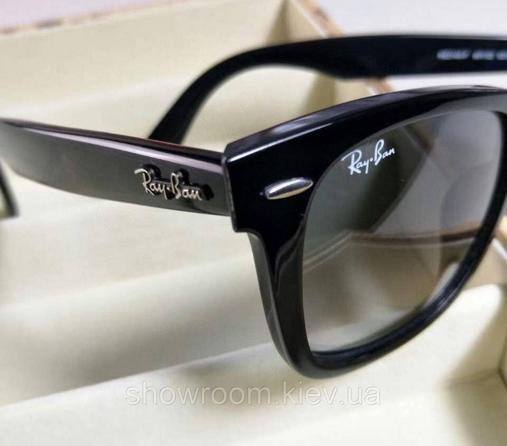 Чоловічі сонцезахисні окуляри RAY BAN Wayfarer 2140 (901/32) Lux Київ - фото 2