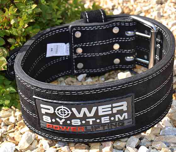 Пояс для пауерліфтингу Power System PS-3800  PowerLifting шкіряний Black M Кам'янське
