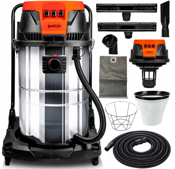 Промисловий пилосос трьох-турбінний 80 л Maltec (Польща) Київ