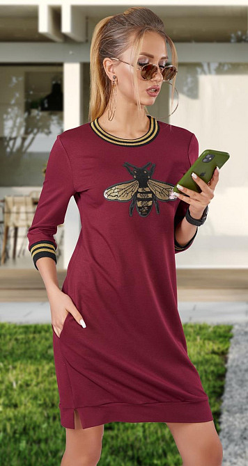 Свободное платье с аппликацией (42) Киев - изображение 1