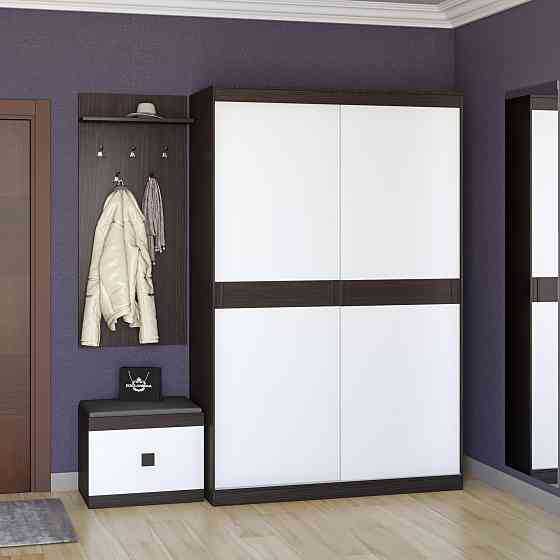 Прихожая Эверест Соната комплект 12 (модульная - 3 элемента) венге темный + белый (DTM-2525) Днепр