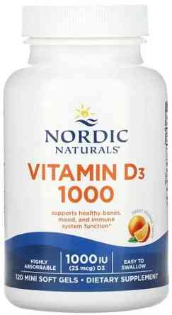 Вітамін D3 Nordic Naturals Vitamin D3 1000 МЕ 120 гел капс апельсин Київ