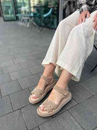 Соната Босоніжки жіночі пісочні Соната Люба літні, натуральна замша / Модні босоніжки літні р. Коломыя