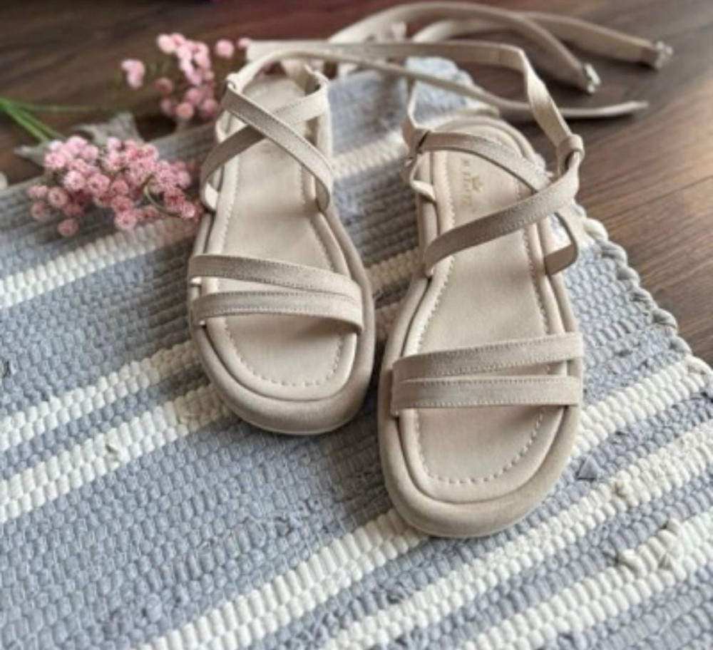 M.KRAFT Босоніжки жіночі бежеві M.KRAFT 114 літні замшеві на низькому ходу / Модні босоніжки 36 Коломия - фото 7