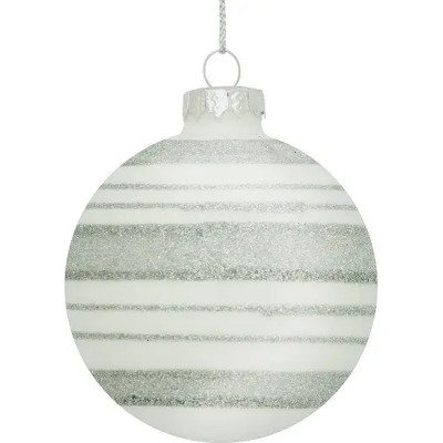 Елочная игрушка House Of Seasons Стеклянные шарики 3 шт D7 см Серебряные (8718861801569) Винница - изображение 4