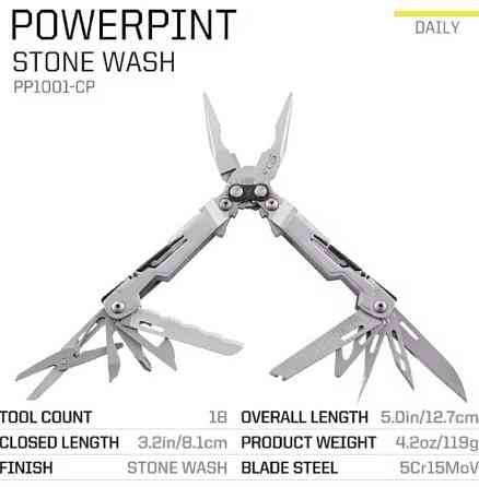 Мультитул SOG POWERPINT 18-в-1 плоскогубці для кемпінгу EDC і ремонту. Харків