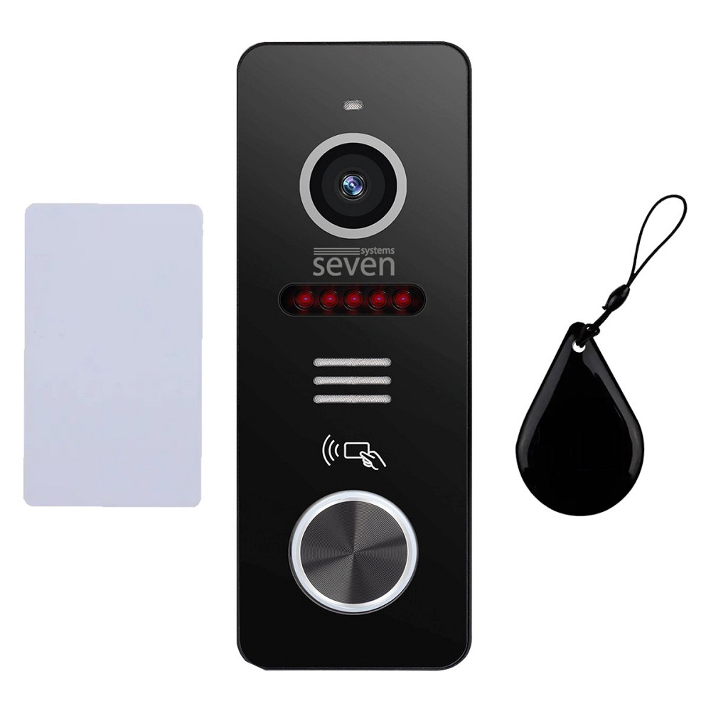 IP-виклична панель із вбудованим зчитувачем карт MIFARE SEVEN CP-7500FHD-Wi-Fi black Київ - фото 2